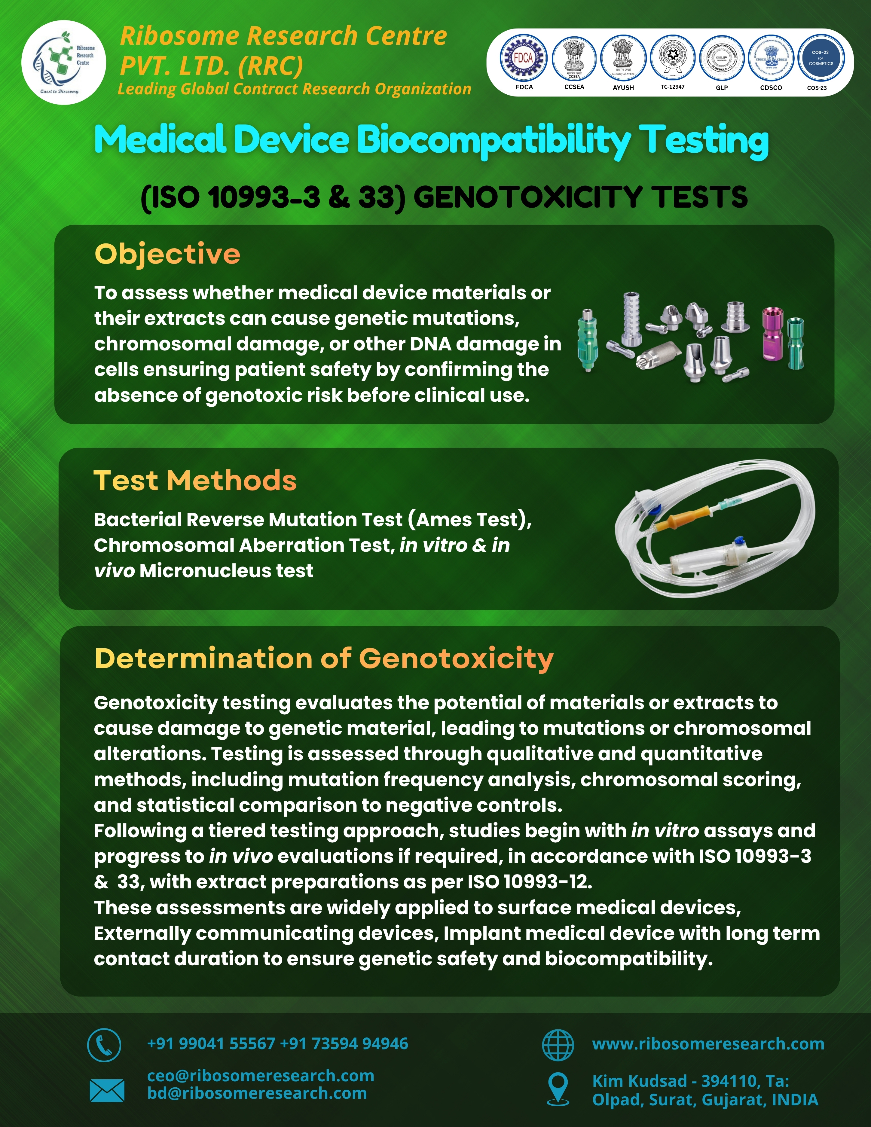 (ISO 10993-3 & 33) Genotoxicity Tests