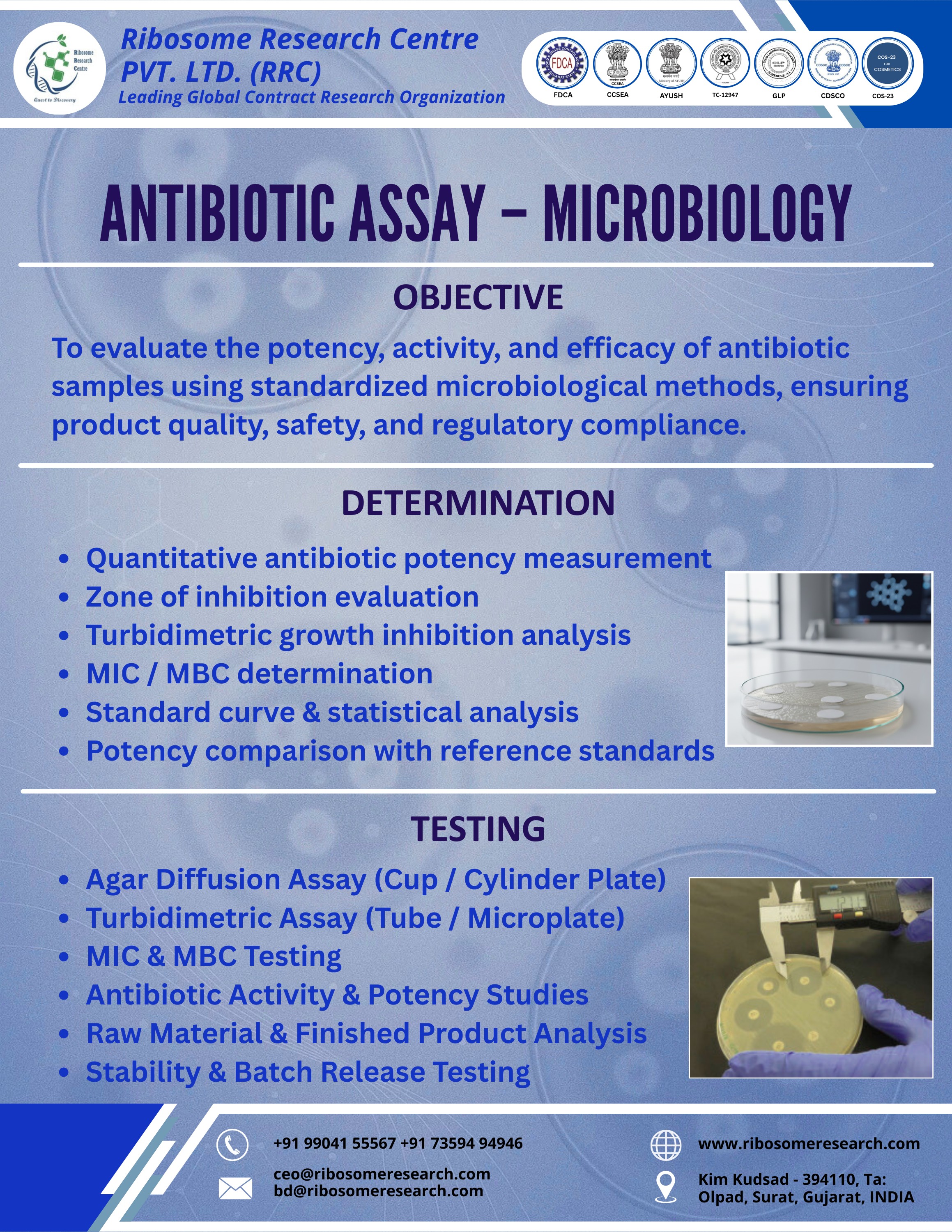 ANTIBIOTIC ASSAY – MICROBIOLOGY